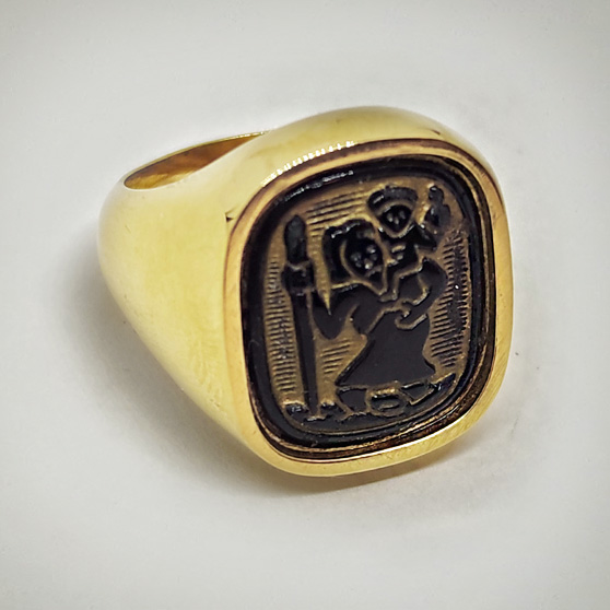 Anello Chevalier con cammeo
