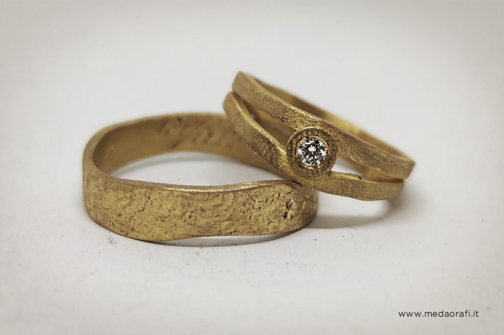 Fedi personalizzate in oro e diamante